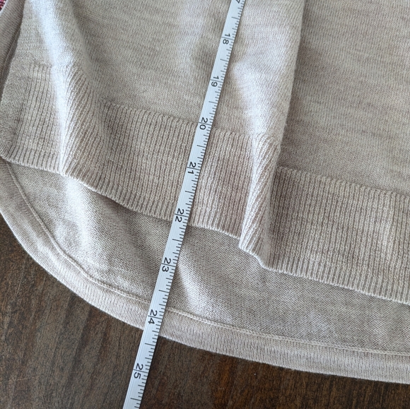 Madewell Sweater Womens XS Beige 100% Merino Wool Knit Pullover Casual Oversized - Picture 6 of 7
